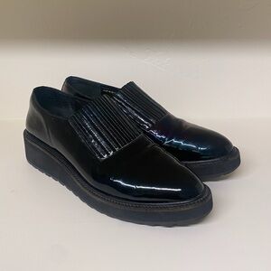 Loeffler Randall Shiny Black Loafers